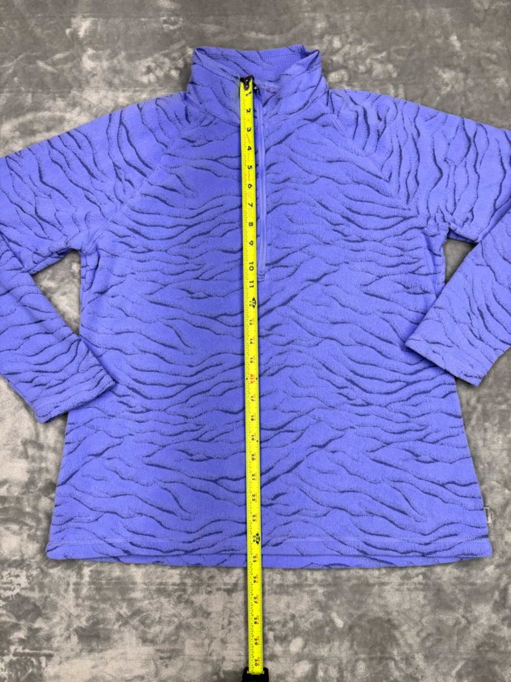 Eddie Bauer Periwinkle Textured Quarter-Zip Pullover - Picture 8 of 9